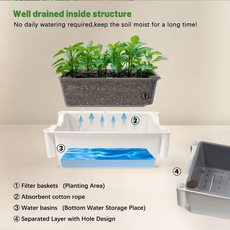 Movable Vertical Grow 3 Level  - Self-Watering Planter recension och pris